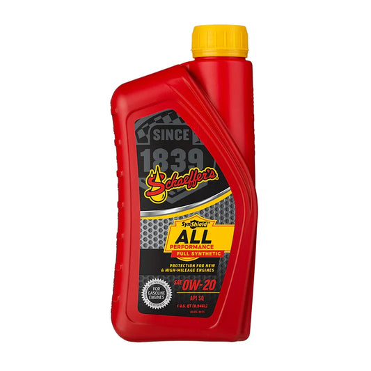 Schaeffer's 6020-012-1 SynShield® All Performance Full Synthetic 0W-20 Oil (Quart)